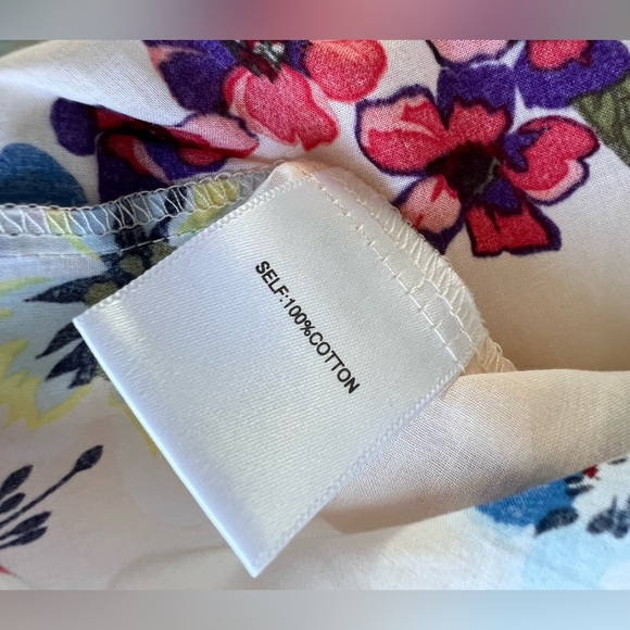 Jane & Delancey Boho Cream Floral 3/4 Bell Sleeve Blouse Size XS - Picture 8 of 13